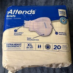 XL Extra Heavy Absorbency Briefs - White, 20 Count